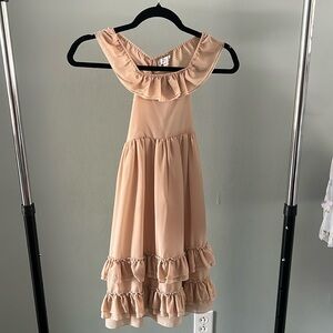 Girls boho ruffle dress